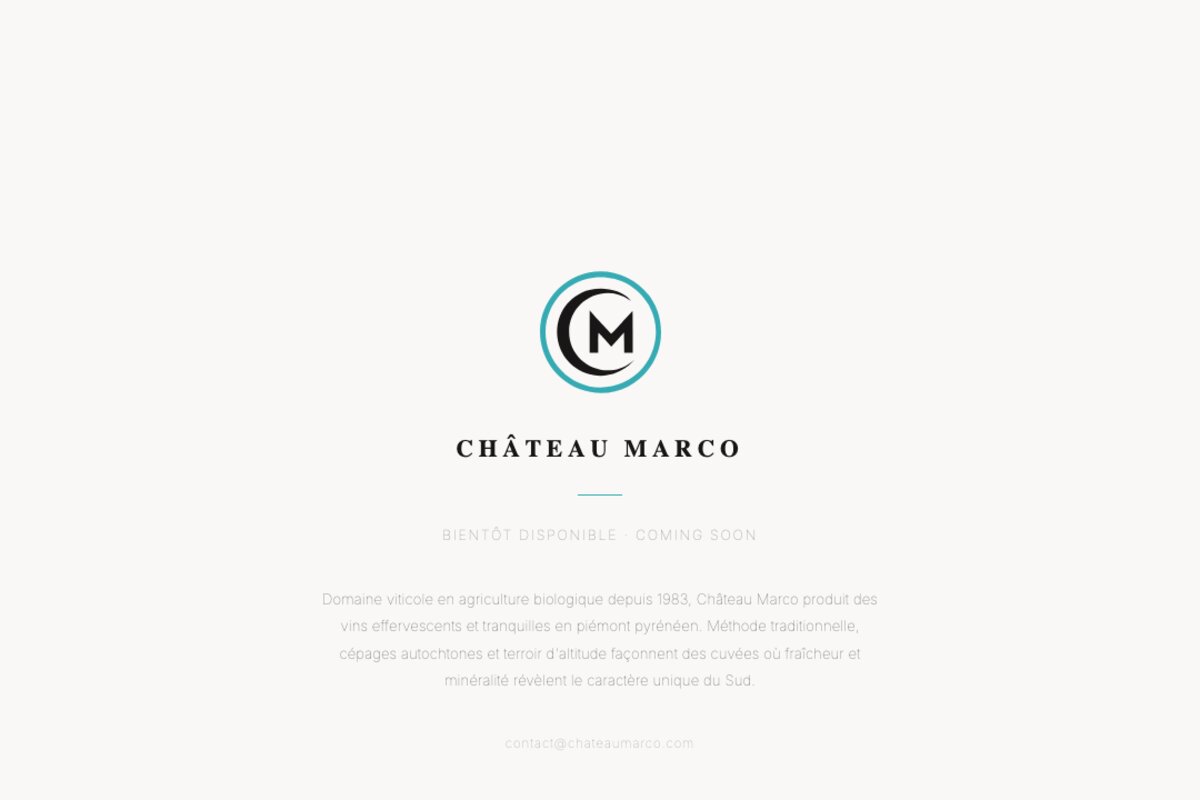 Ch&acirc;teau Marco — site web réalisé par Lancer Un Site