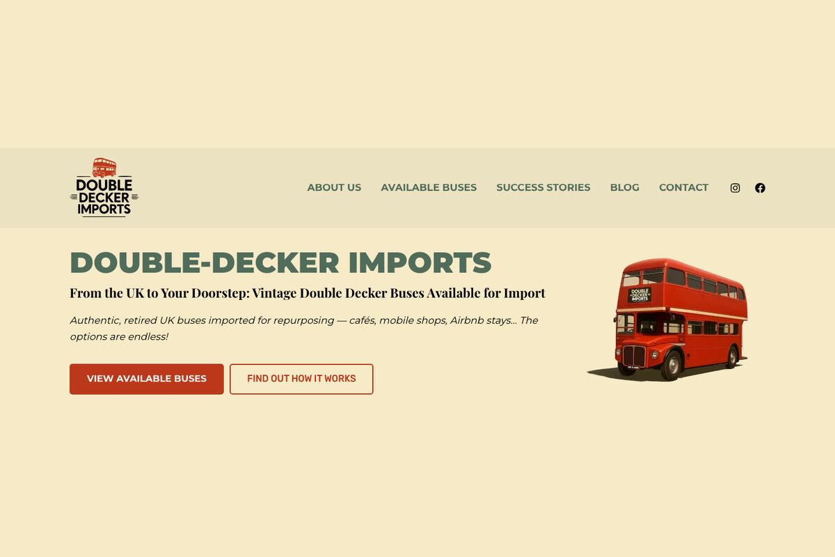 Double Decker Imports — site web r&eacute;alis&eacute; par Lancer Un Site